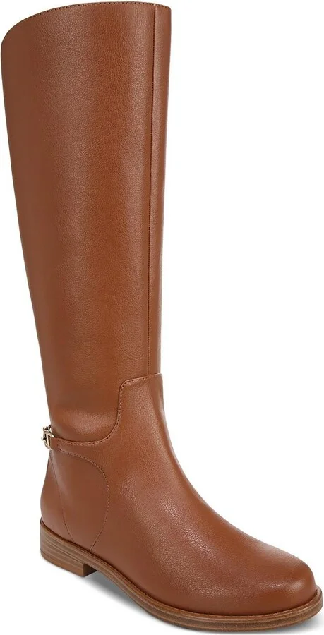 SUTTON Womens Chain Faux Leather Knee-High Boots