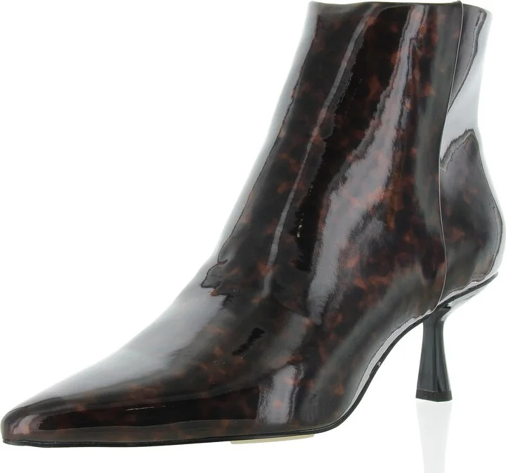 Suzie Womens Metallic Pointed Toe Ankle Boots