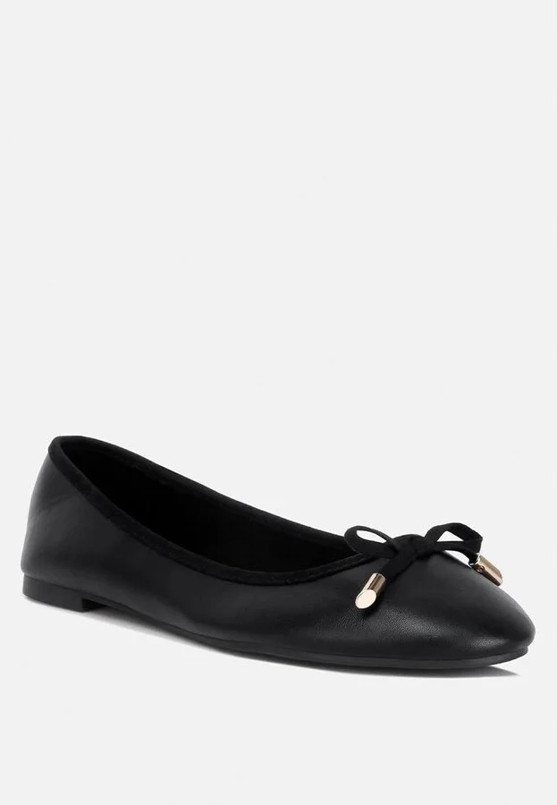Suzzy Bow Embellished Flat Ballerinas - Image 2