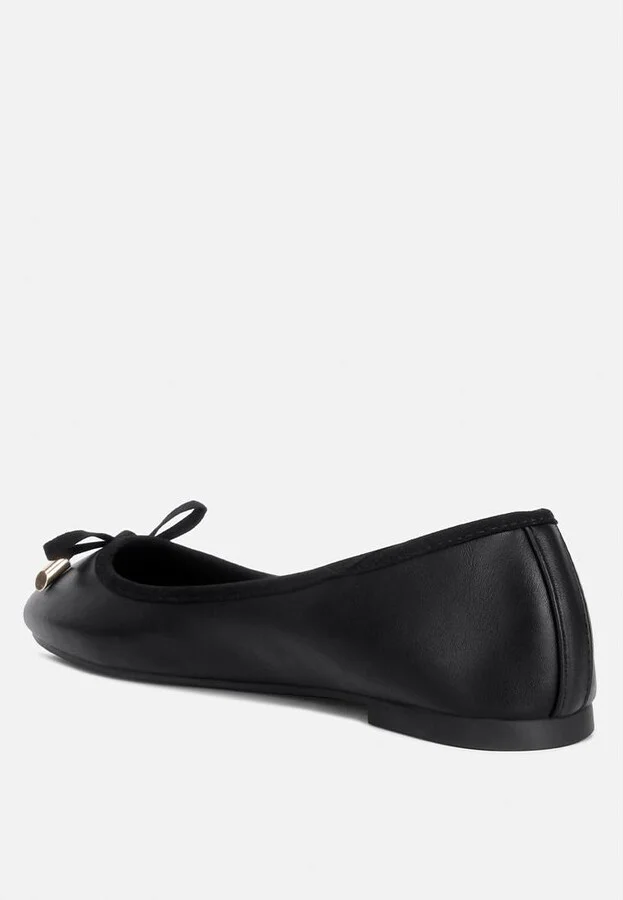 Suzzy Bow Embellished Flat Ballerinas - Image 3