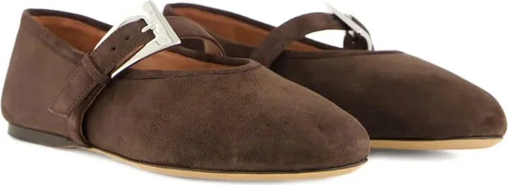 Sveva buckle suede ballet flats - Image 3