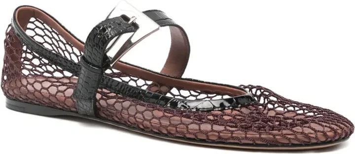 Sveva mesh-panel buckle ballet flats - Image 2