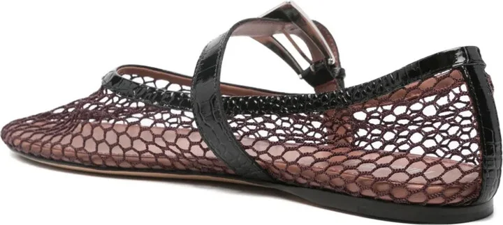 Sveva mesh-panel buckle ballet flats - Image 3