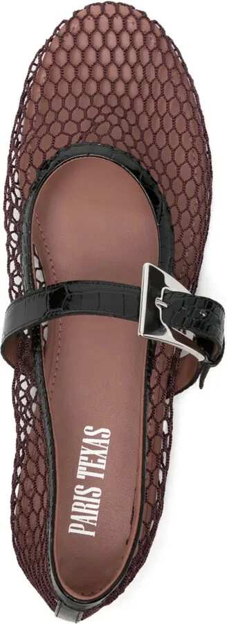Sveva mesh-panel buckle ballet flats - Image 4