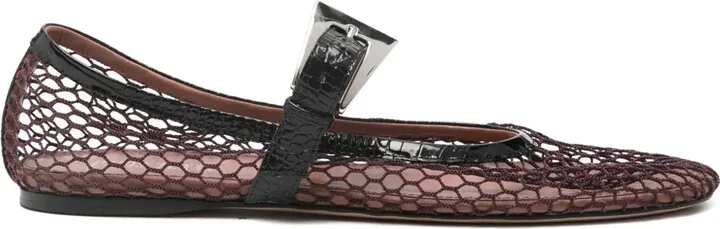 Sveva mesh-panel buckle ballet flats