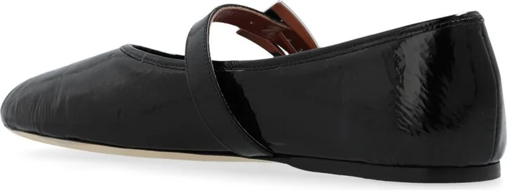 Sveva Patent Buckle Ballet Flat Shoes - Image 3