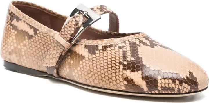 Sveva snakeskin buckle ballet flats - Image 2