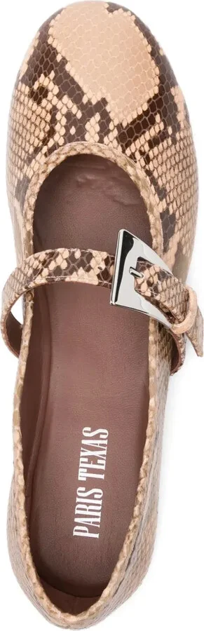 Sveva snakeskin buckle ballet flats - Image 4