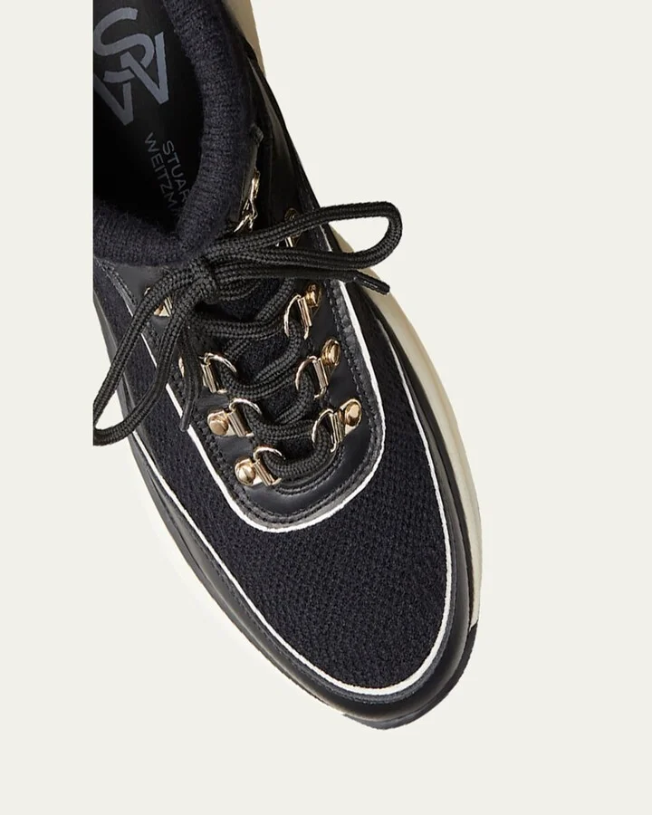 SW High-Top Leather Hiker Trainer Sneakers - Image 3