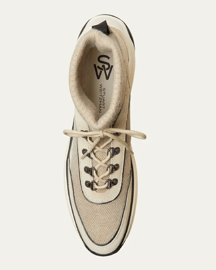 SW High-Top Leather Hiker Trainer Sneakers - Image 3