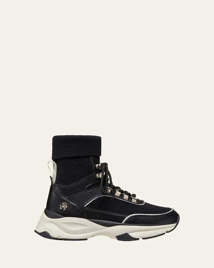 SW High-Top Leather Hiker Trainer Sneakers