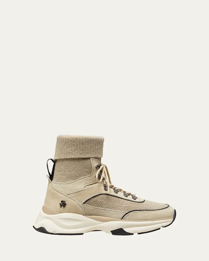 SW High-Top Leather Hiker Trainer Sneakers