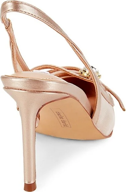 Swan 89MM Metallic Slinback Pumps - Image 3