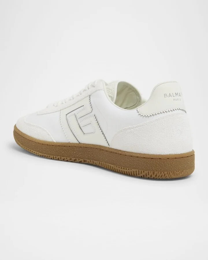 Swan Calf Suede Low-Top Sneakers - Image 3