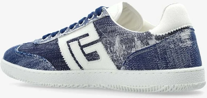 Swan Low-Top Denim Sneakers - Image 2