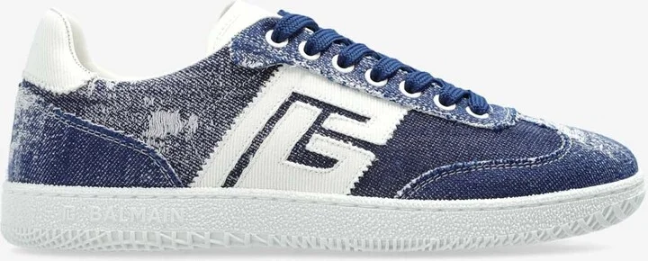 Swan Low-Top Denim Sneakers