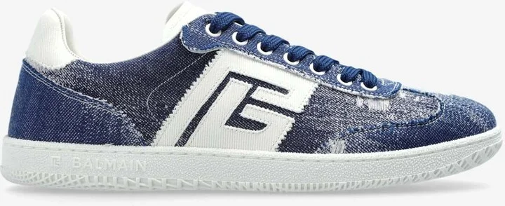 Swan Low-Top Denim Sneakers