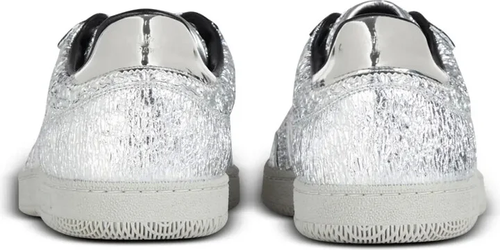 Swan metallic-leather sneakers - Image 3