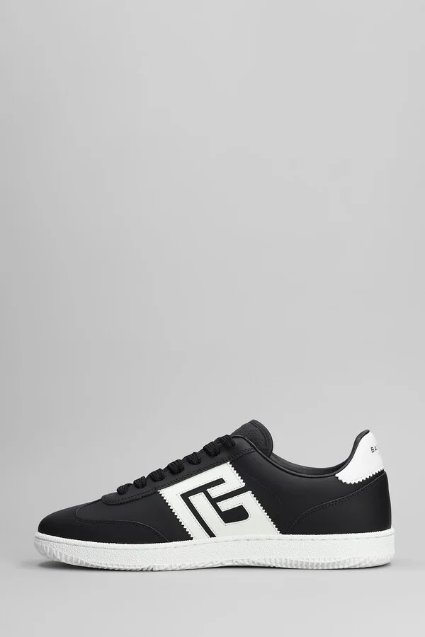 Swan Sneakers In Black Leather - Image 3