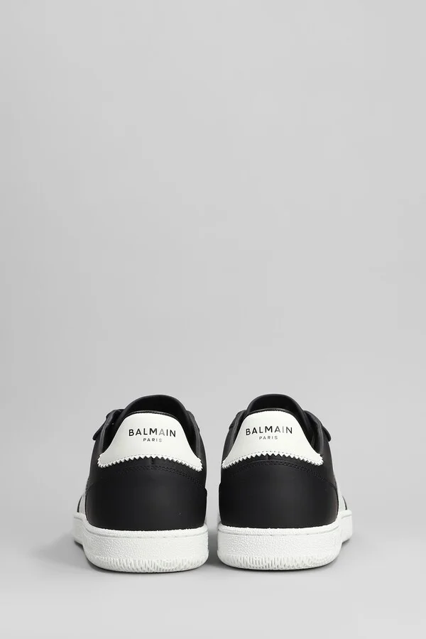 Swan Sneakers In Black Leather - Image 4