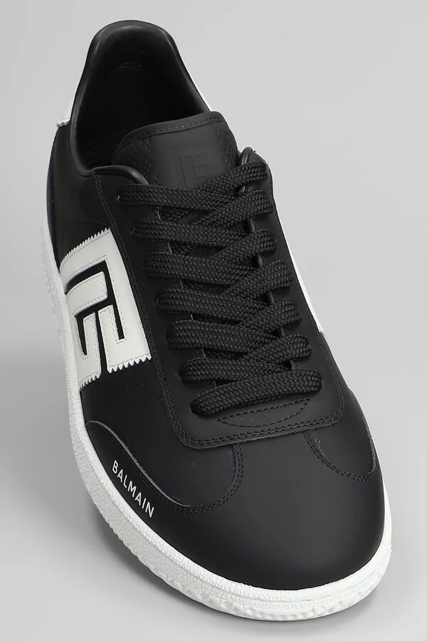 Swan Sneakers In Black Leather - Image 5