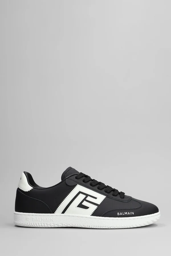 Swan Sneakers In Black Leather