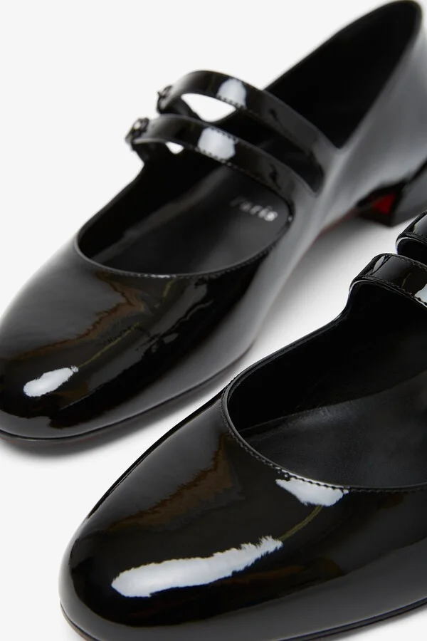 Sweet Jane black patent ballerinas - Image 6