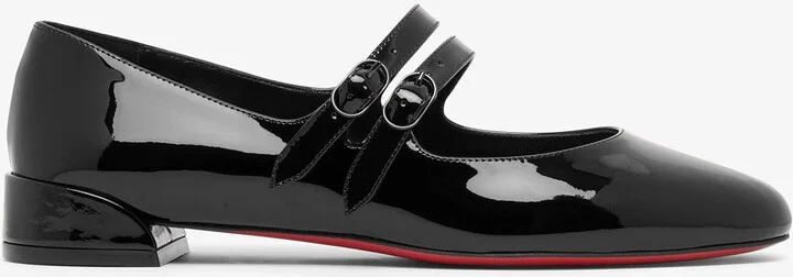 Sweet Jane black patent ballerinas