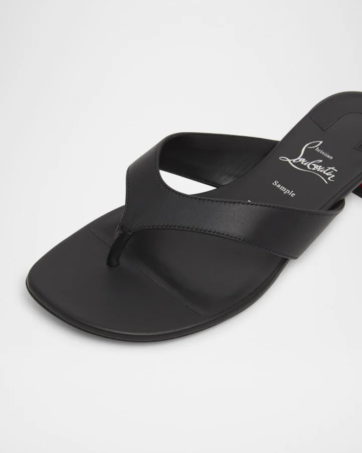 Sweet Jane Leather Red Sole Thong Sandals - Image 3