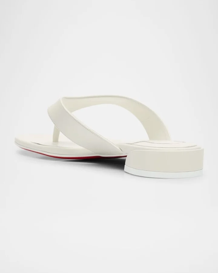 Sweet Jane Leather Red Sole Thong Sandals - Image 4