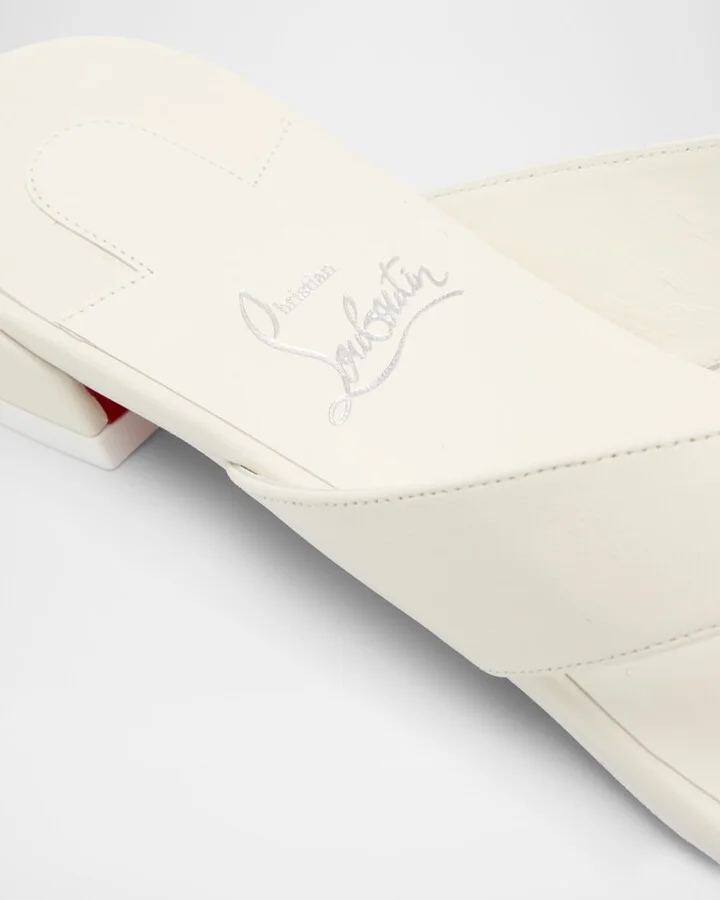 Sweet Jane Leather Red Sole Thong Sandals - Image 5