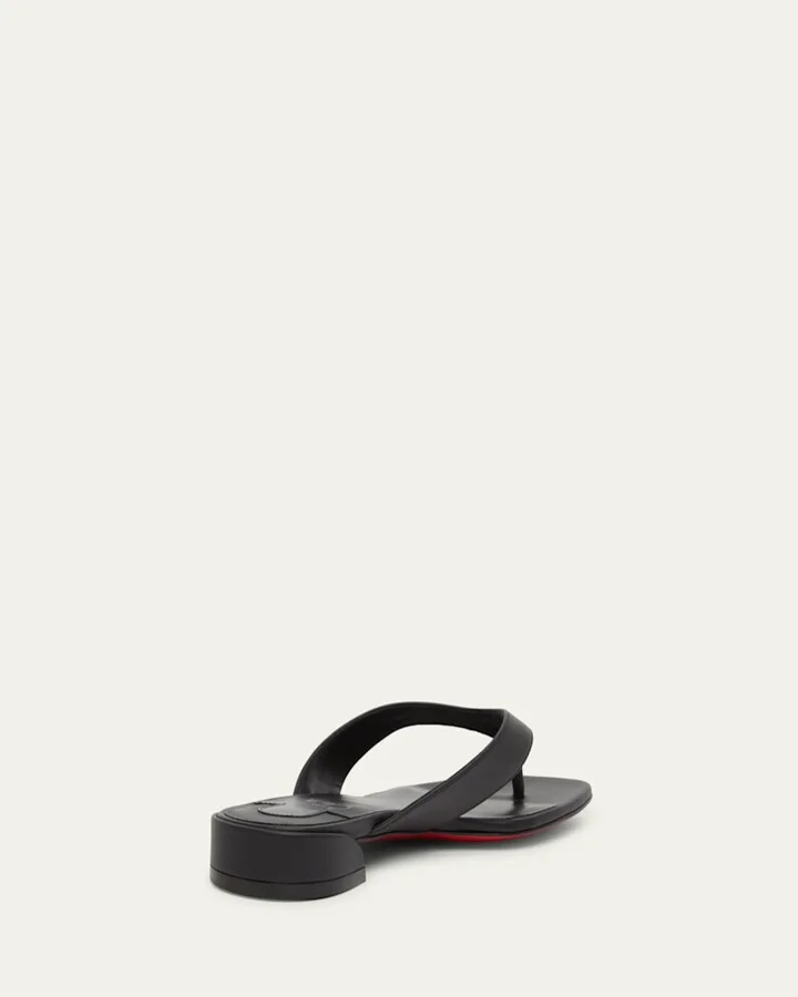 Sweet Jane Leather Red Sole Thong Sandals - Image 2