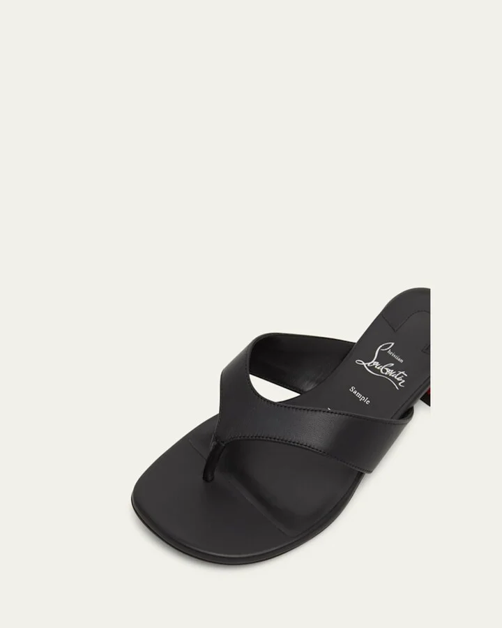 Sweet Jane Leather Red Sole Thong Sandals - Image 3