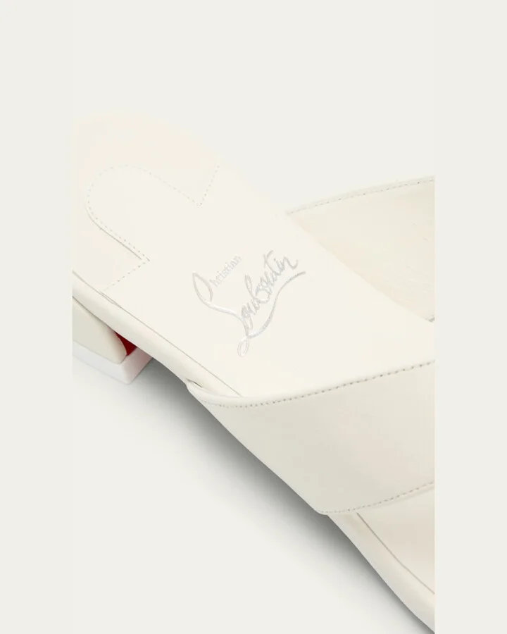 Sweet Jane Leather Red Sole Thong Sandals - Image 5