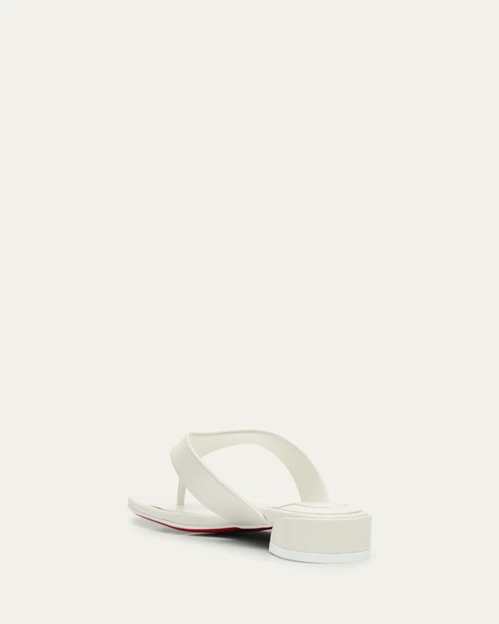Sweet Jane Leather Red Sole Thong Sandals - Image 8