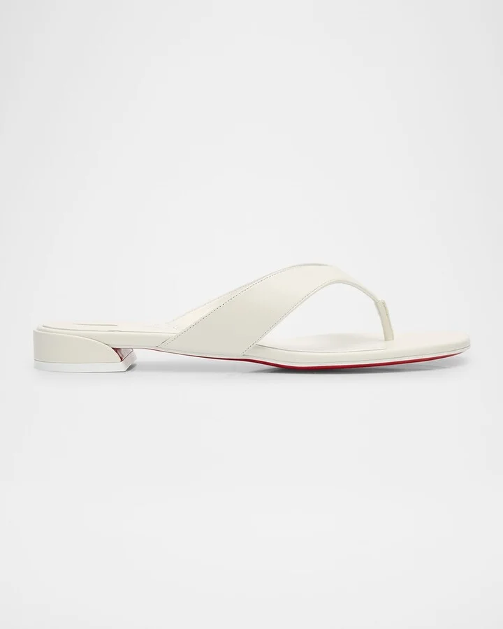 Sweet Jane Leather Red Sole Thong Sandals