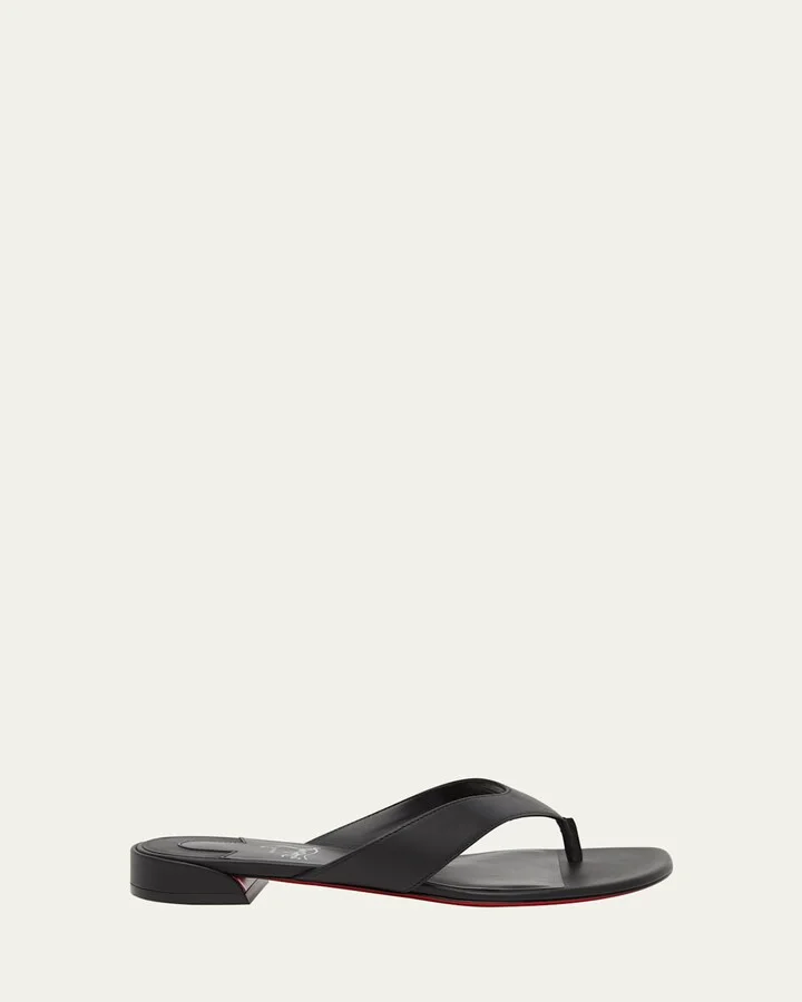 Sweet Jane Leather Red Sole Thong Sandals