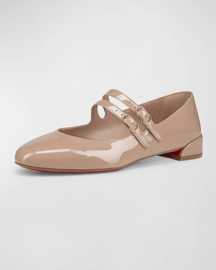 Sweet Jane Patent Red Sole Ballerina Flats - Image 3