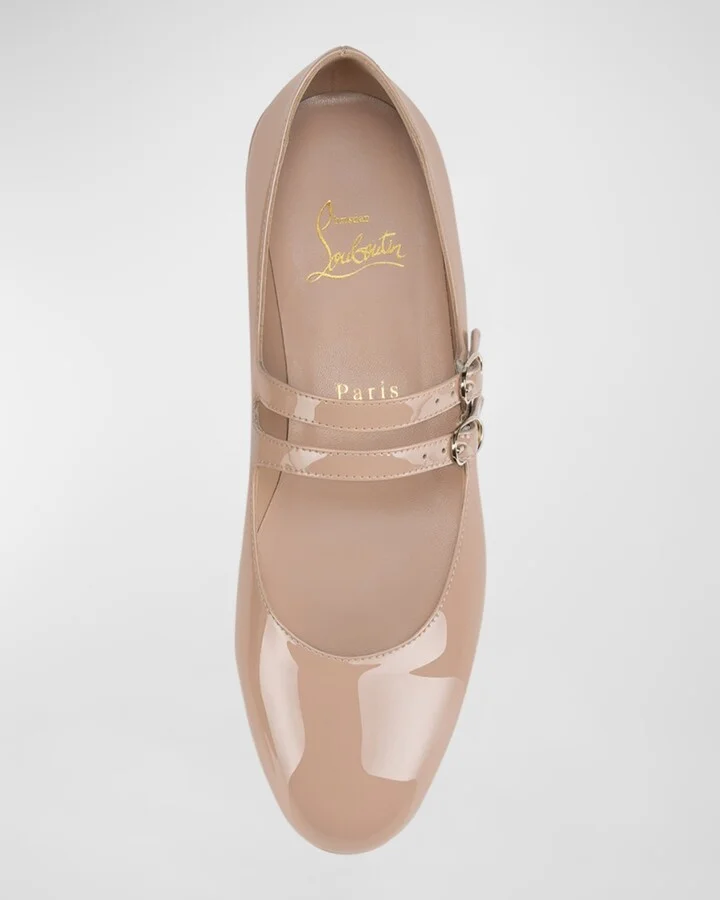 Sweet Jane Patent Red Sole Ballerina Flats - Image 4