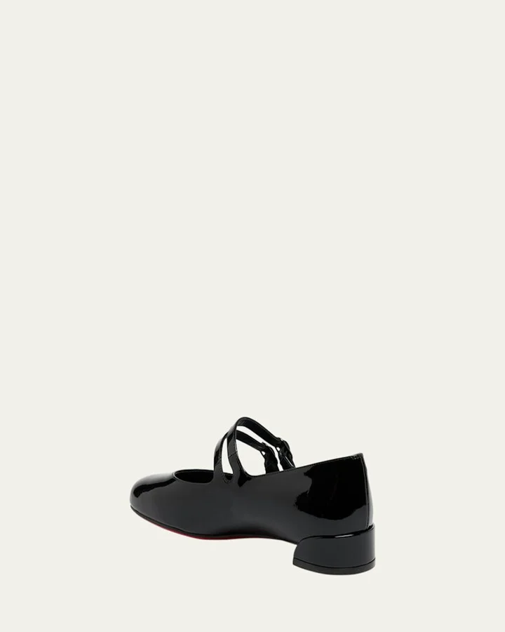 Sweet Jane Patent Red Sole Ballerina Flats - Image 3