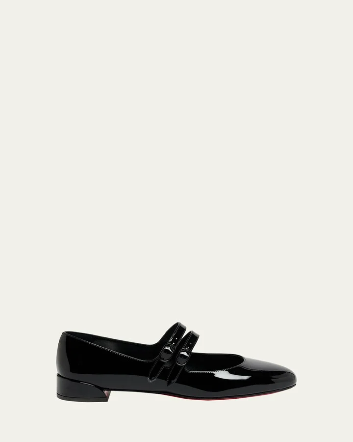 Sweet Jane Patent Red Sole Ballerina Flats