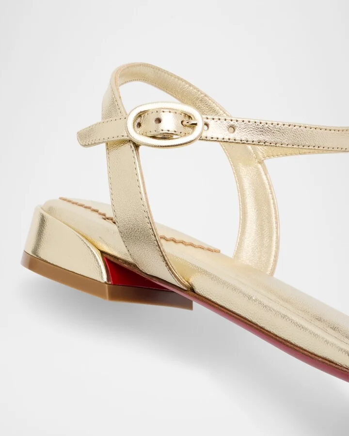Sweet Jane Red Sole Metallic Sandals - Image 5
