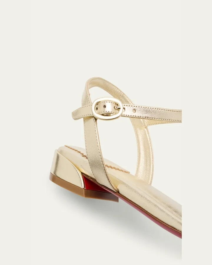 Sweet Jane Red Sole Metallic Sandals - Image 2