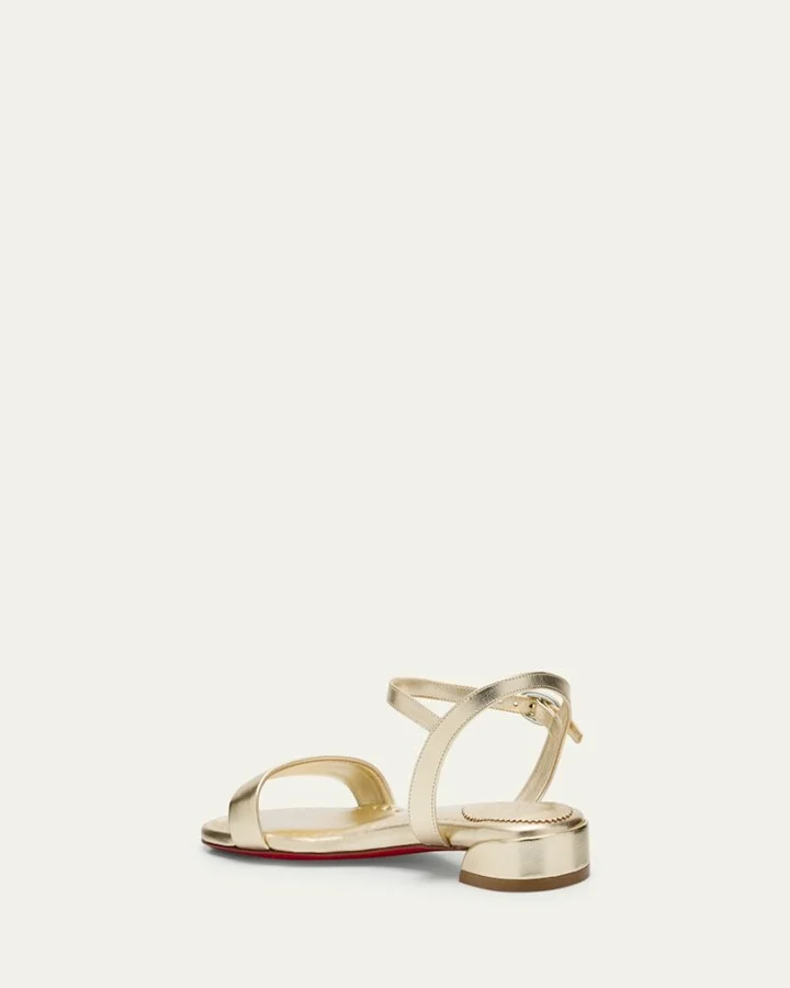 Sweet Jane Red Sole Metallic Sandals - Image 3