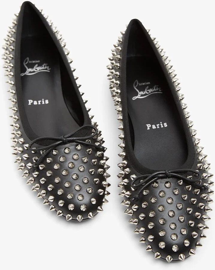 Sweetie Jane spiked leather ballerinas - Image 4