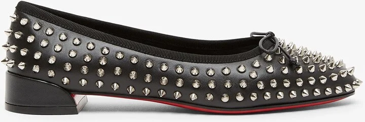 Sweetie Jane spiked leather ballerinas