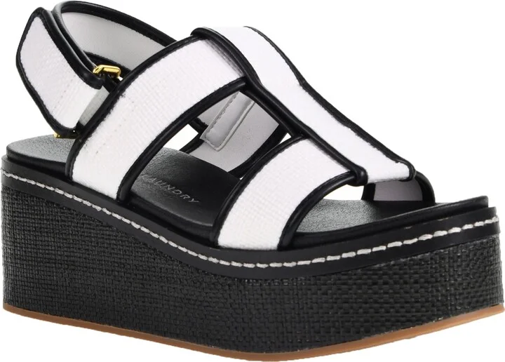 Swell Raffia Platform Wedge Sandal