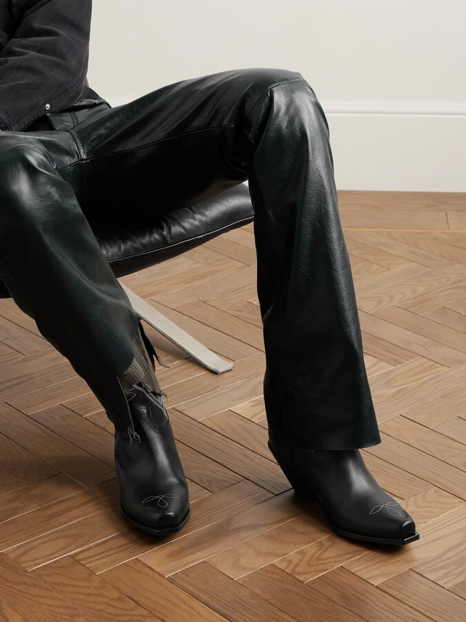 Swiss Cowboy Embroidered Leather Boots - Image 2