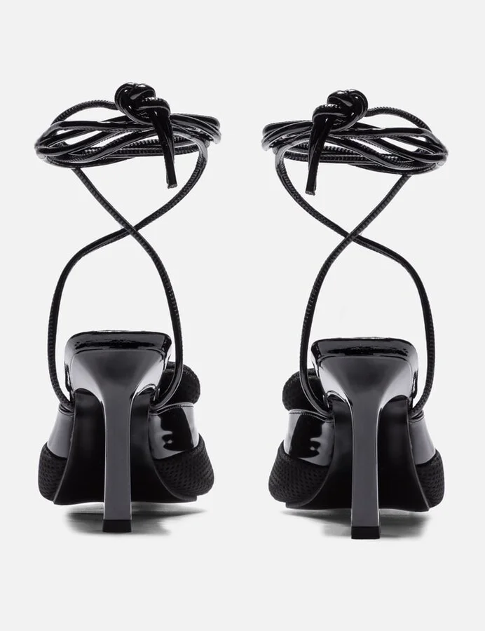 Sword Black Sandals With Ankle Straps - Image 4