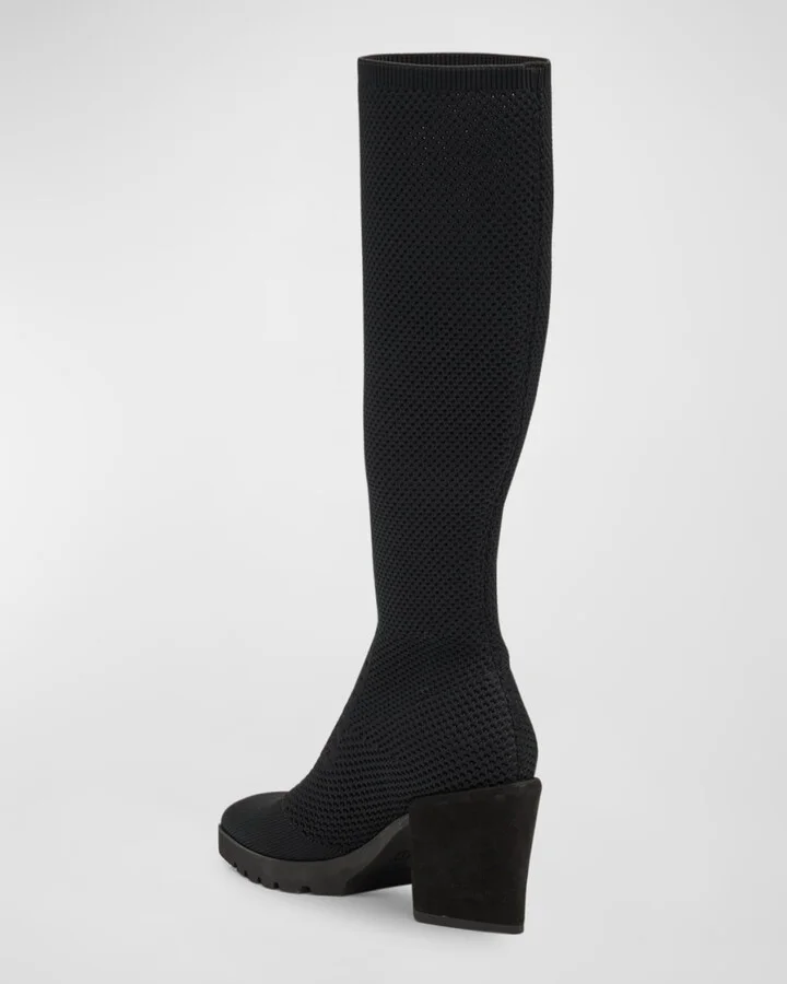 Syd Knee-High Stretch Knit Boots - Image 3